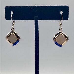 Ecclissi Sterling Silver Mother Of Pearl Drop Dangle Earrings